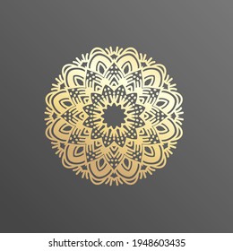Circular pattern in form of mandala for Henna, islamic element, decoration, Coloring book page.