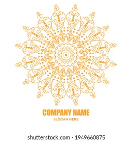 Circular pattern in form of mandala for Henna, Mehndi, tattoo, decoration. Decorative ornament in ethnic oriental style. Coloring book page.