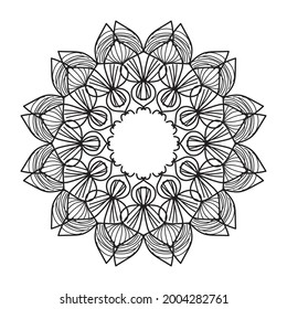 Circular pattern in the form of a mandala for henna