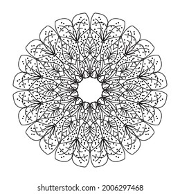 Circular pattern in the form of a mandala for henna Uniq tatoo