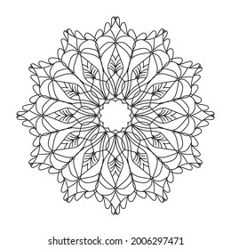 Circular pattern in the form of a mandala for henna Uniq tatoo