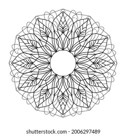 Circular pattern in the form of a mandala for henna Uniq tatoo