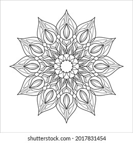 Circular pattern in the form of a mandala for henna or tatoo