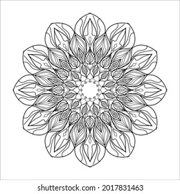 Circular pattern in the form of a mandala for henna or tatoo