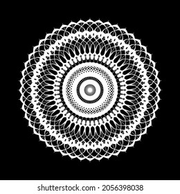 Circular pattern in form of mandala for Henna, Mehndi, tattoo, decoration. Decorative ornament in ethnic oriental style. Coloring book page.