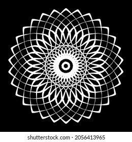 Patrón circular en forma de mandala para Henna, Mehndi, tatuaje, decoración. La decoración es de estilo étnico oriental. Coloreando la página del libro.