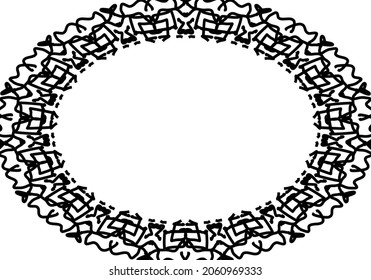 Circular pattern in form of mandala for Henna, Mehndi, tattoo, decoration. Decorative ornament in ethnic oriental style. Coloring book page.
