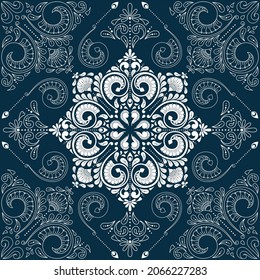 Motif circulaire en mandala pour le henné, le mehndi, le tatouage, la décoration. Décoration de style oriental ethnique. Colorier la page du livre. ornement de dentelle ronde ornementale.