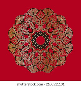 Circular pattern in form of mandala for Henna, Mehndi, tattoo, decoration. Decorative ornament in ethnic oriental style. Coloring book page.