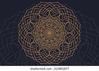 Circular pattern in form of mandala for Henna, Mehndi, tattoo, decoration. Decorative ornament in ethnic oriental style. Coloring book page.