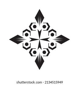 Circular pattern in form of mandala for Henna, Mehndi, tattoo, decoration. Decorative ornament in ethnic oriental style. Coloring book page.
