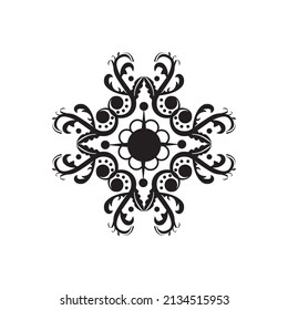 Circular pattern in form of mandala for Henna, Mehndi, tattoo, decoration. Decorative ornament in ethnic oriental style. Coloring book page.