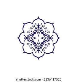 Circular pattern in form of mandala for Henna, Mehndi, tattoo, decoration. Decorative ornament in ethnic oriental style. Coloring book page.abstract line