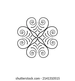 Circular pattern in form of mandala for Henna, Mehndi, tattoo, decoration. Decorative ornament in ethnic oriental style. Coloring book page.abstract line decoration ornament