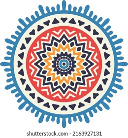 Circular pattern in form of mandala for Henna, Mehndi, tattoo, decoration. Decorative ornament in ethnic oriental style with abstract design in vector arts