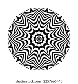 Circular pattern in form of mandala for Henna, tattoo, decoration. Decorative ornament in ethnic oriental style. Coloring book page. ornamental round lace ornament.Dot Mandala - Form of Mandala.