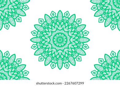 Circular pattern in form of mandala for Henna, Mehndi, tattoo, decoration. Decorative ornament in ethnic oriental style. Coloring book page.
