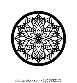 Circular pattern in form of mandala for Henna, Mehndi, tattoo, decoration. Decorative ornament in ethnic oriental style. Coloring book page