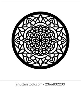 Circular pattern in form of mandala for Henna, Mehndi, tattoo, decoration. Decorative ornament in ethnic oriental style. Coloring book page