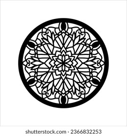 Circular pattern in form of mandala for Henna, Mehndi, tattoo, decoration. Decorative ornament in ethnic oriental style. Coloring book page