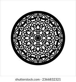 Circular pattern in form of mandala for Henna, Mehndi, tattoo, decoration. Decorative ornament in ethnic oriental style. Coloring book page