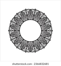 Circular pattern in form of mandala for Henna, Mehndi, tattoo, decoration. Decorative ornament in ethnic oriental style. Coloring book page