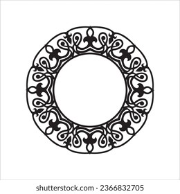 Circular pattern in form of mandala for Henna, Mehndi, tattoo, decoration. Decorative ornament in ethnic oriental style. Coloring book page