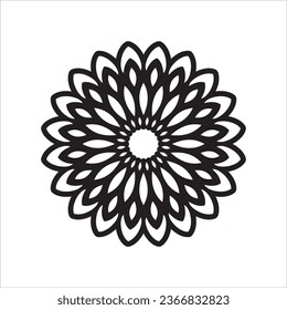 Circular pattern in form of mandala for Henna, Mehndi, tattoo, decoration. Decorative ornament in ethnic oriental style. Coloring book page