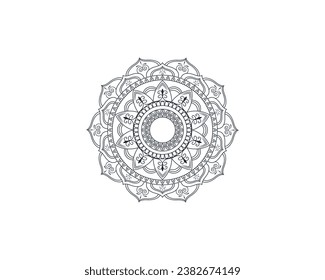 Circular pattern in form of mandala for Henna, Mehndi, tattoo, decoration, Decorative ornament in ethnic oriental style. Coloring book page, Lineal Creative luxury mandala background vector