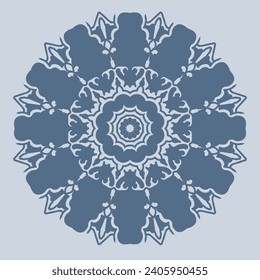 Circular pattern in form of mandala for Henna, Mehndi, tattoo, decoration. Decorative ornament in ethnic oriental style. Coloring book page.