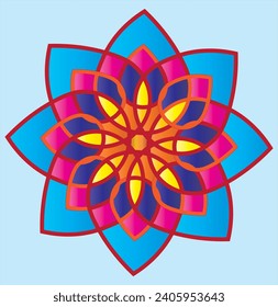 Circular pattern in form of mandala for Henna, Mehndi, tattoo, decoration. Decorative ornament in ethnic oriental style. Coloring book page.