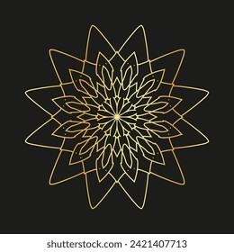 Circular pattern in form of mandala for Henna, Mehndi, tattoo, decoration