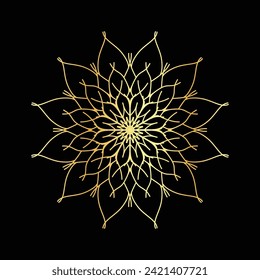 Circular pattern in form of mandala for Henna, Mehndi, tattoo, decoration