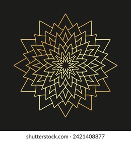 Circular pattern in the form of a mandala. Henna tatoo mandala.
