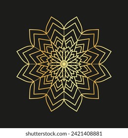 Circular pattern in the form of a mandala. Henna tatoo mandala.