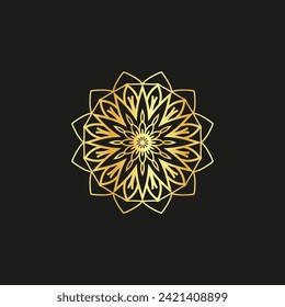 Circular pattern in the form of a mandala. Henna tatoo mandala.