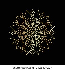 Circular pattern in the form of a mandala. Henna tatoo mandala.