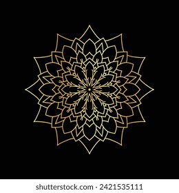 Circular pattern in the form of a mandala. Henna tatoo mandala.