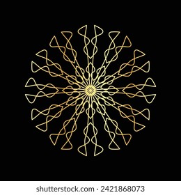 Patrón circular en forma de mandala. Tatuaje de Henna mandala.