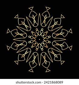 Circular pattern in the form of a mandala. Henna tatoo mandala.