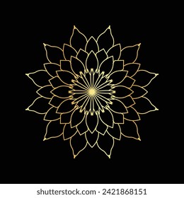 Circular pattern in the form of a mandala. Henna tatoo mandala.