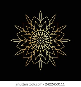 Circular pattern in the form of a mandala. Henna tattoo mandala. decoration golden mandala