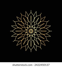 Circular pattern in the form of a mandala. Henna tattoo mandala. decoration golden mandala