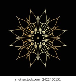 Circular pattern in the form of a mandala. Henna tattoo mandala. decoration golden mandala