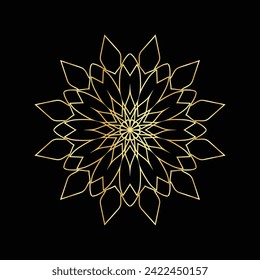 Circular pattern in the form of a mandala. Henna tattoo mandala. decoration golden mandala