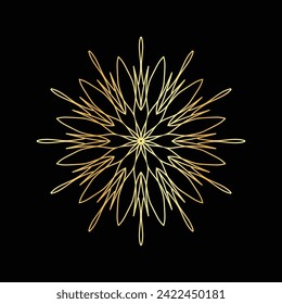 Circular pattern in the form of a mandala. Henna tattoo mandala. decoration golden mandala