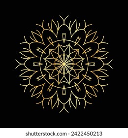 Circular pattern in the form of a mandala. Henna tattoo mandala. decoration golden mandala