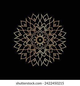 Circular pattern in the form of a mandala. Henna tattoo mandala. decoration golden mandala