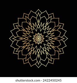 Circular pattern in the form of a mandala. Henna tattoo mandala. decoration golden mandala