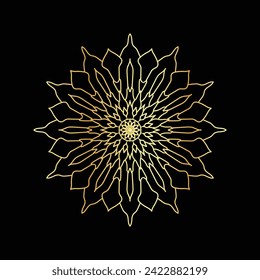 Circular pattern in the form of a mandala. Henna tattoo mandala. decoration golden mandala